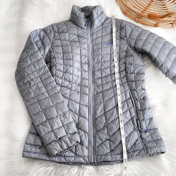 The North Face Thermoball Trekker Puffer Jacket Gray Blue Zip Up - Picture 11 of 12